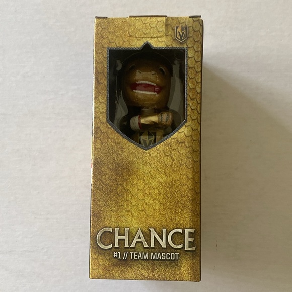 CHANCE Las Vegas Golden Knights Official Team  Bobblehead Mascot NWOT - Picture 5 of 7
